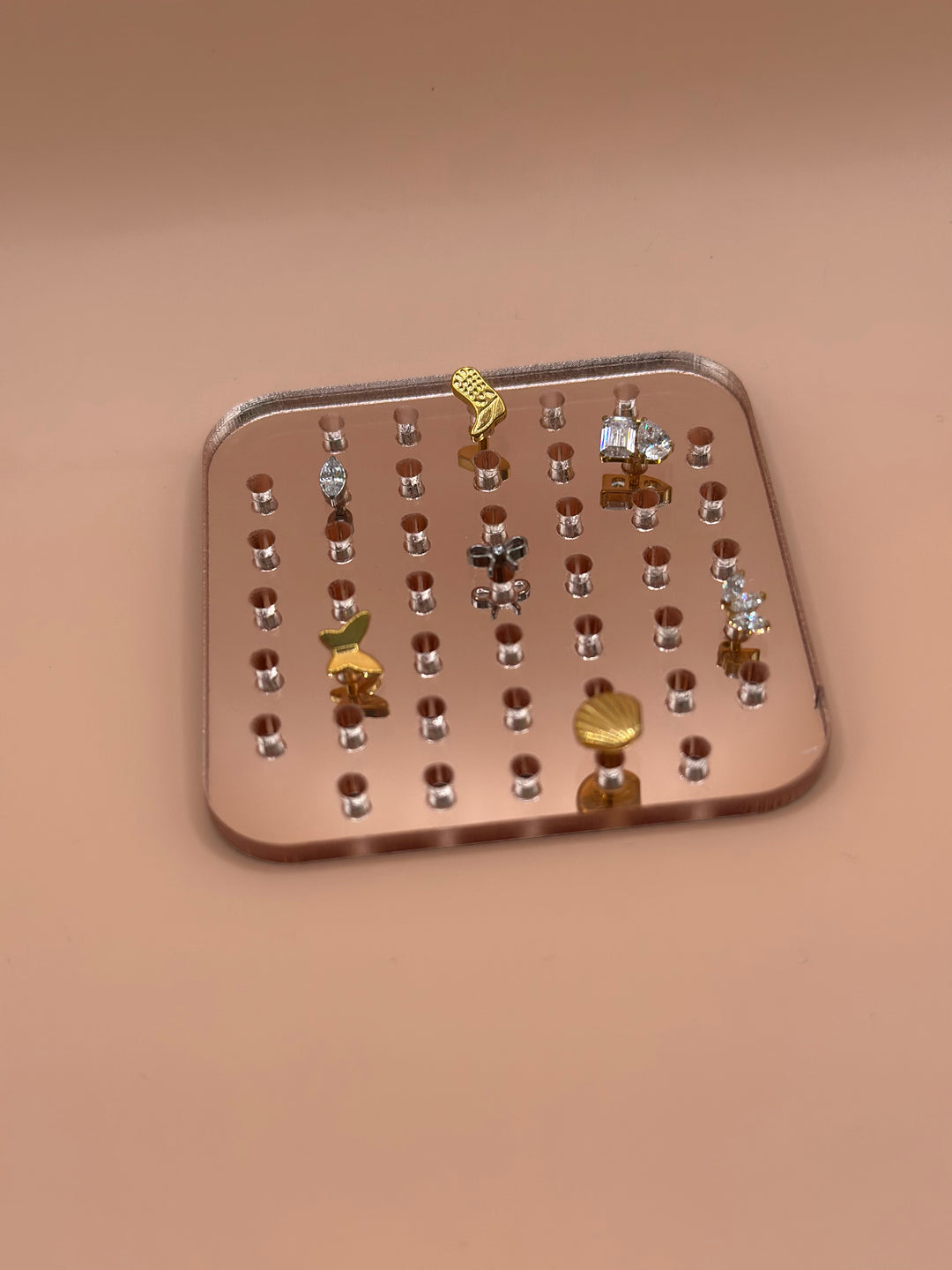 Rose Gold Mirror Flat back holder