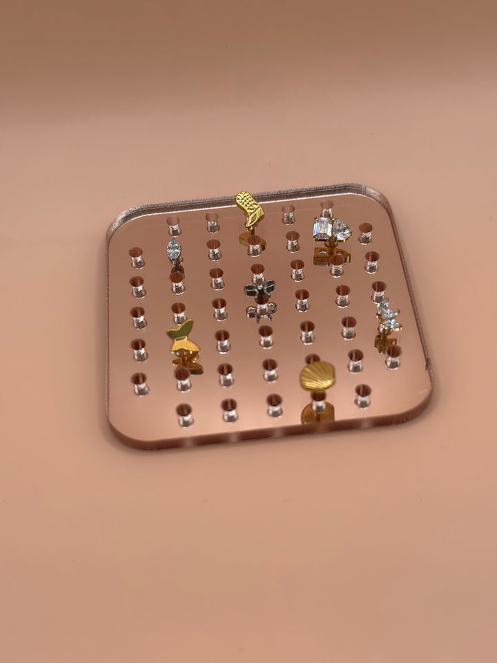 Rose Gold Mirror Flat back holder