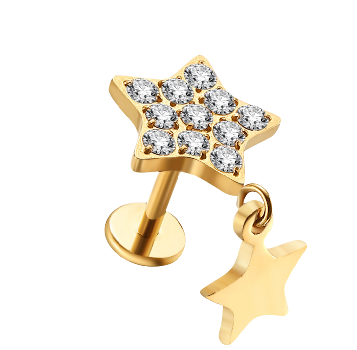 Double Star Flat Back Stud