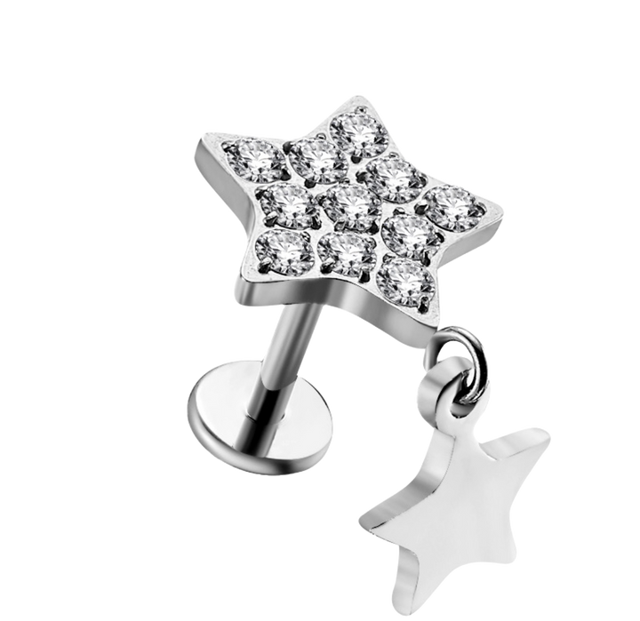 Double Star Flat Back Stud
