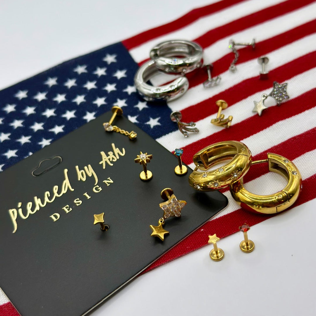 Double Star Flat Back Stud