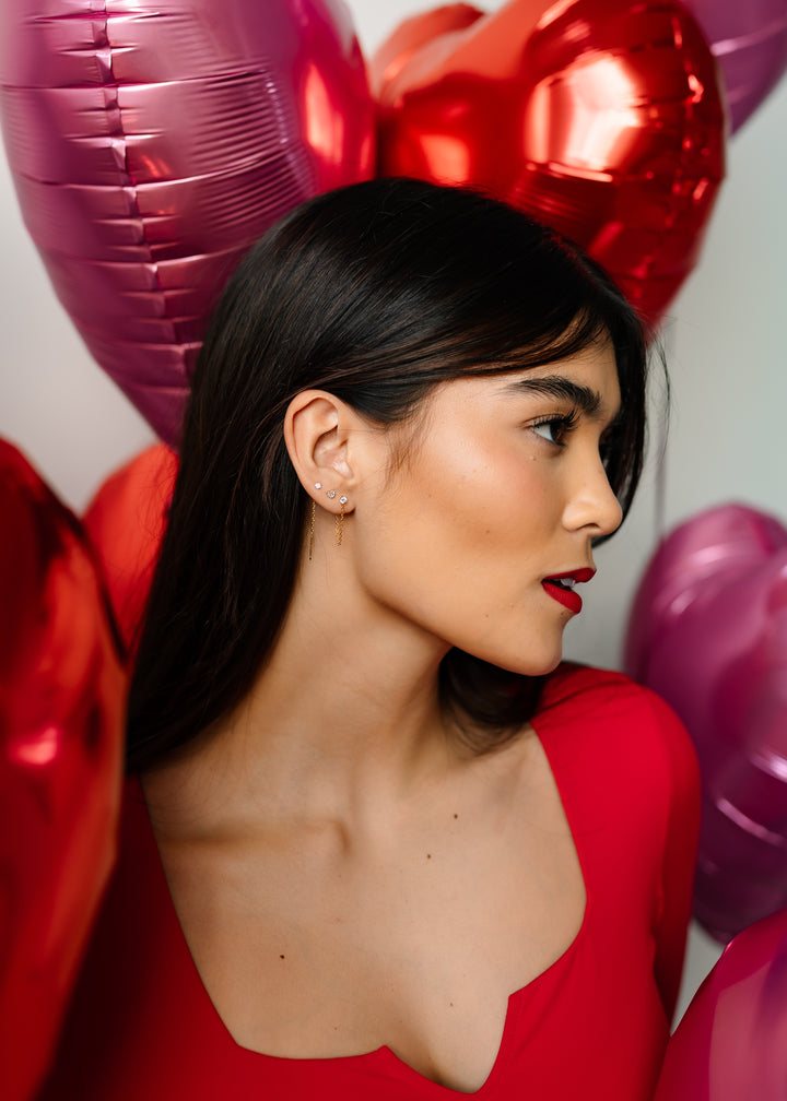 Sassy Chain Flat Back Stud