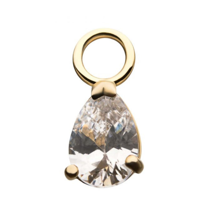 14Kt Gold Pear Shape Charm