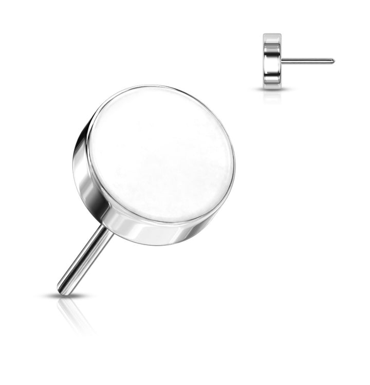 Tiny 2mm Silver Disc Flat Back