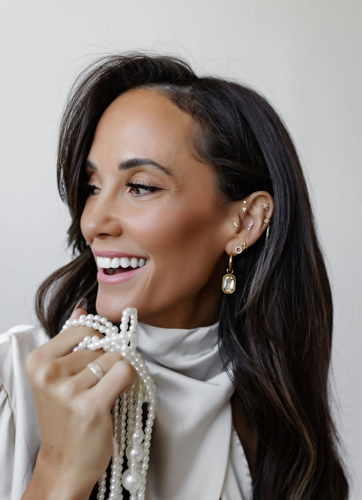 Marquise Dangle Flat Back