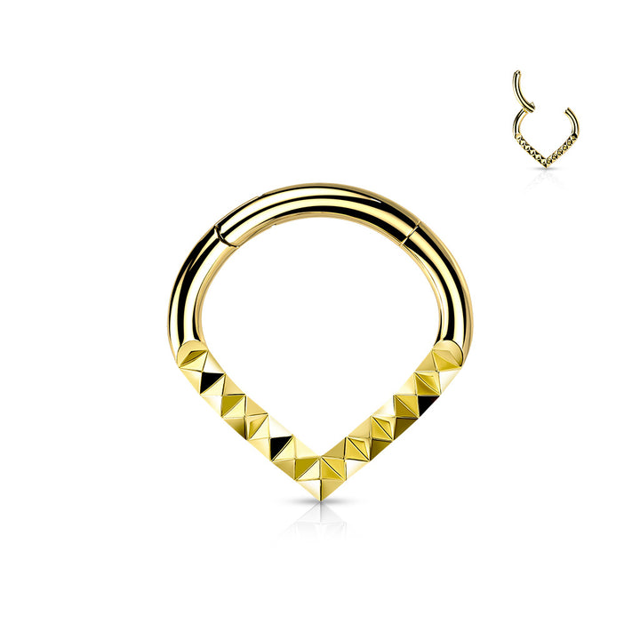 Beveled Daith Clicker hoop