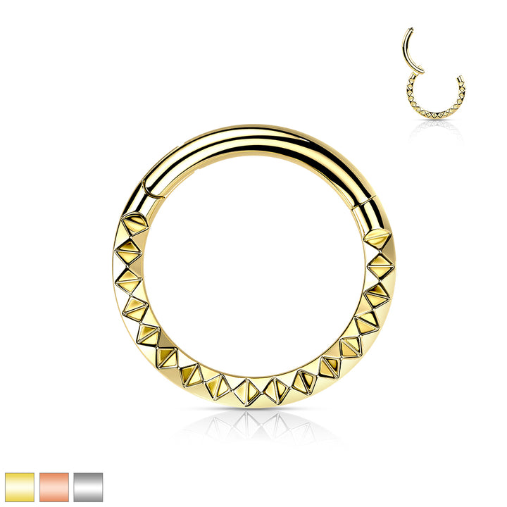 Beveled Daith Clicker hoop