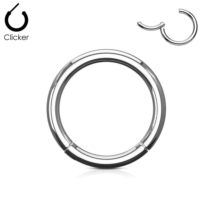 Titanium hinged clicker hoop (ears/nose)