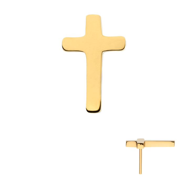 24Kt Invictus gold Cross Flat Back